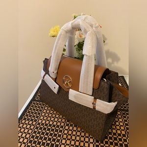 Michael Kors large logo satchel medium handbag.